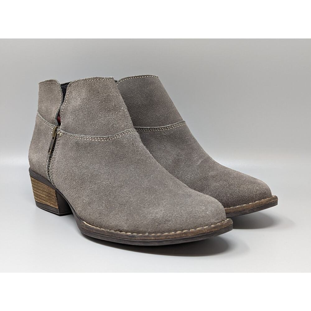 Mas Artisan Womens Grey Booties 6854102 Zipper Ankle Boots Size 10 M
